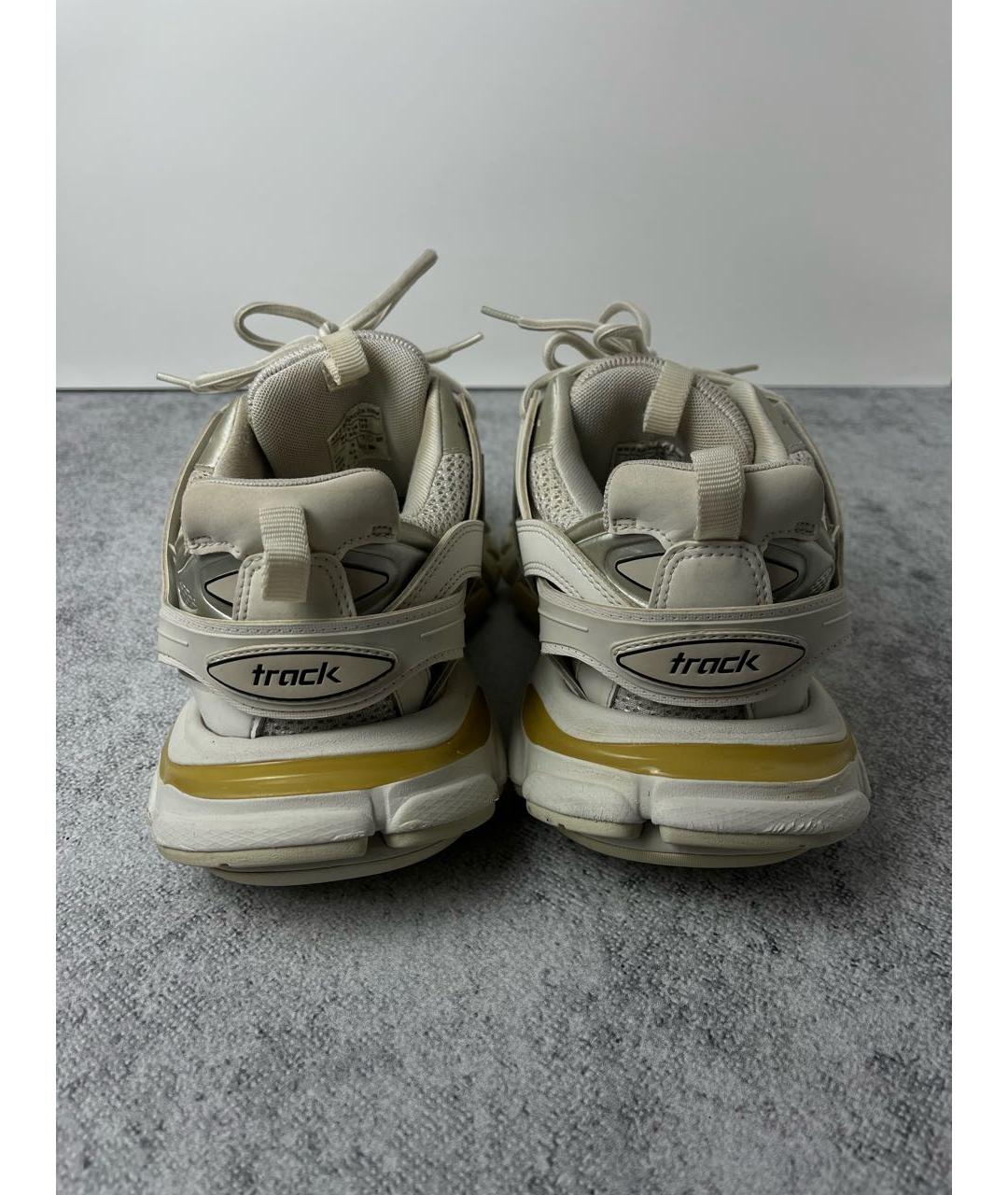 BALENCIAGA Бежевые текстильные низкие кроссовки / кеды, фото 4