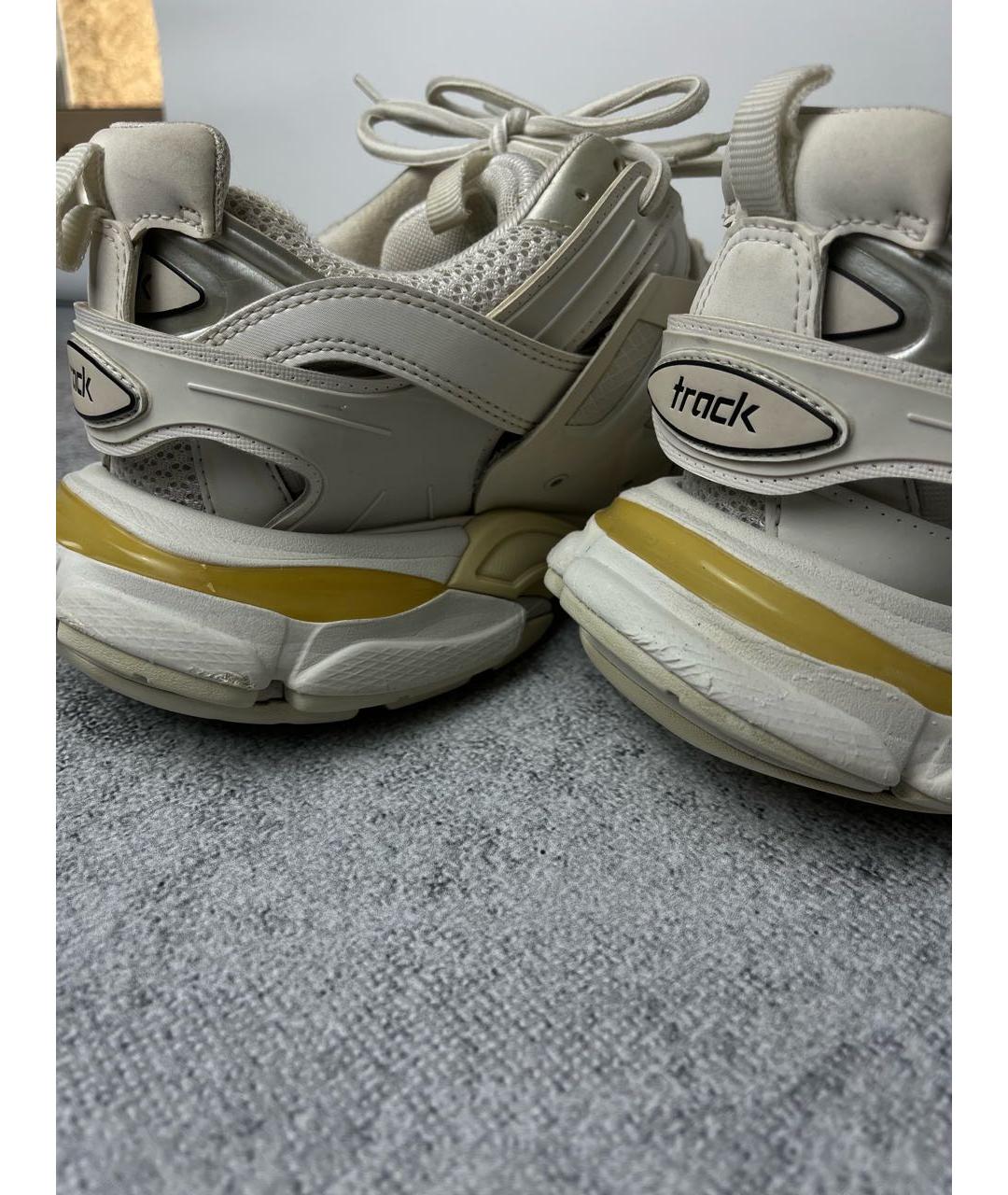 BALENCIAGA Бежевые текстильные низкие кроссовки / кеды, фото 6