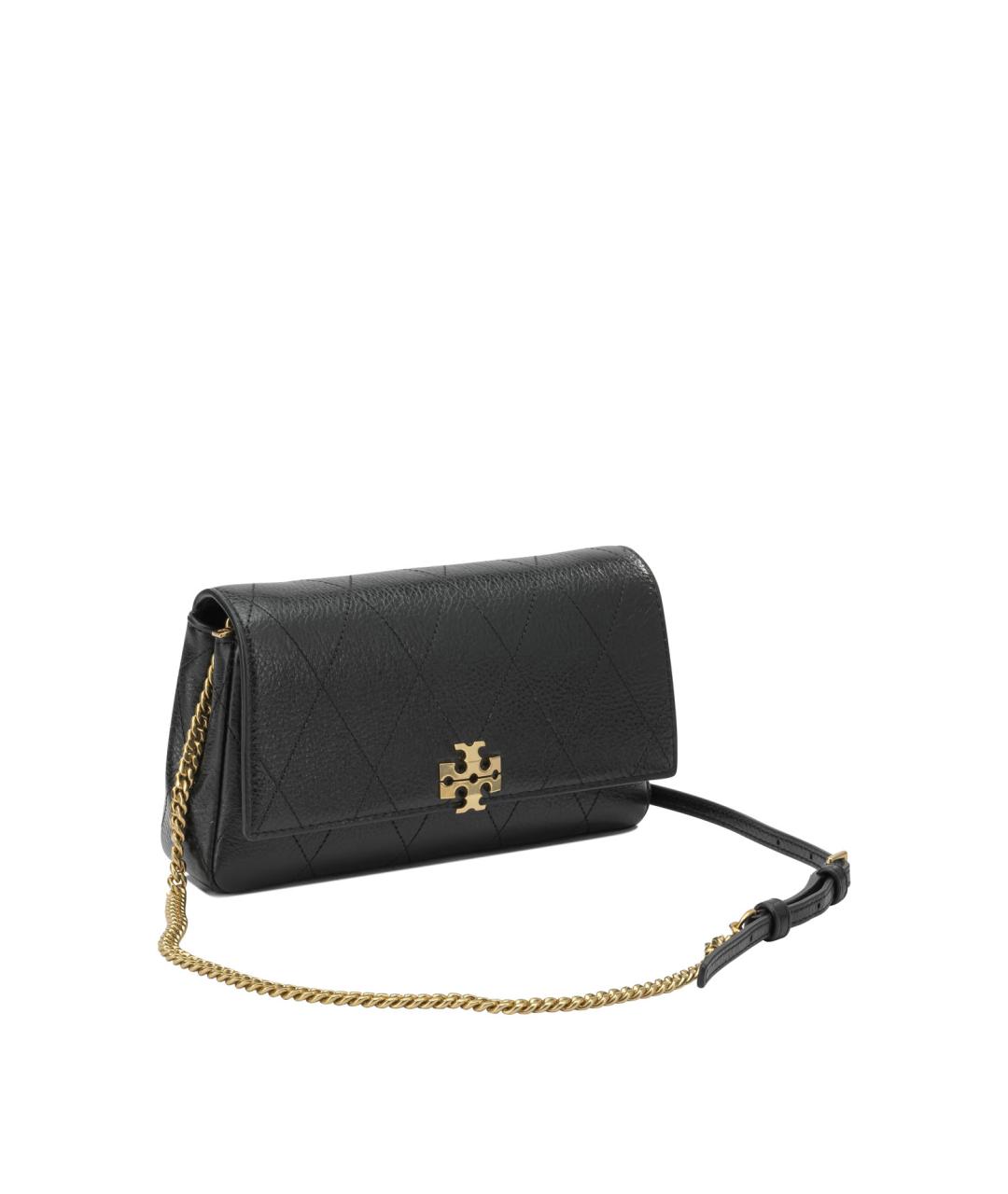TORY BURCH Черная кожаная сумка через плечо, фото 2