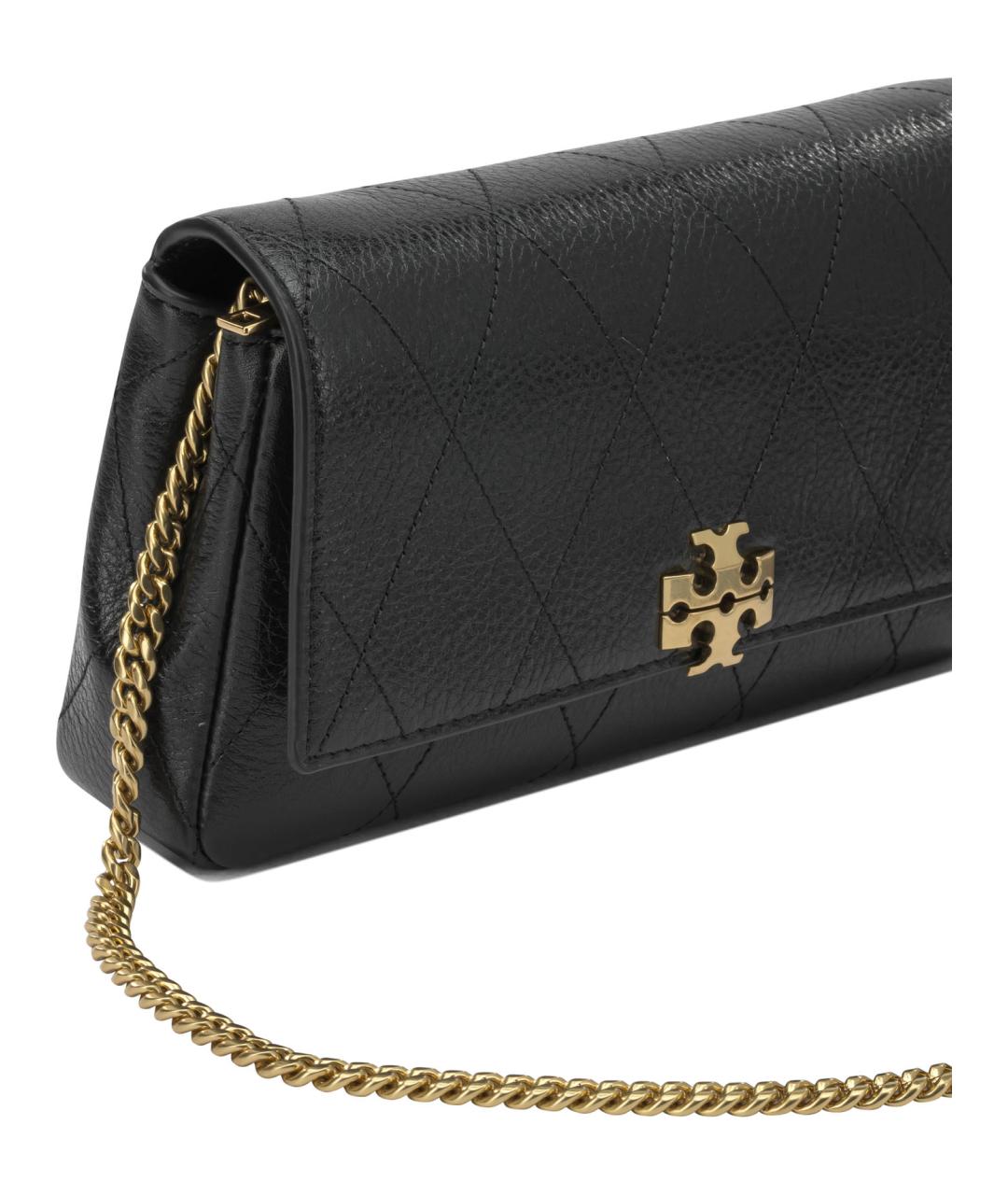 TORY BURCH Черная кожаная сумка через плечо, фото 4