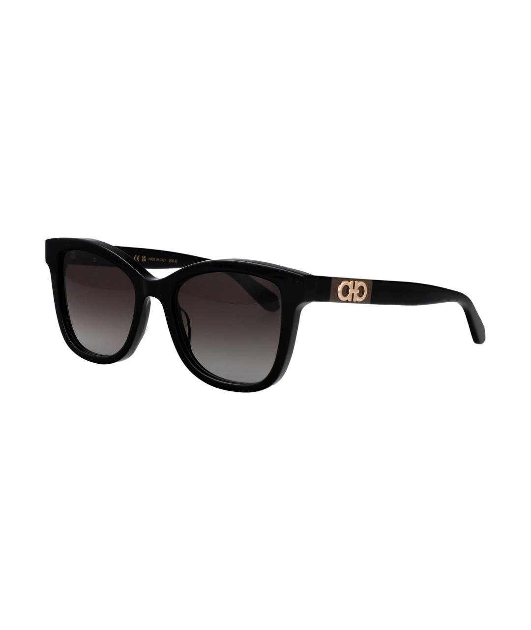 FERRAGAMO Черные солнцезащитные очки, фото 1