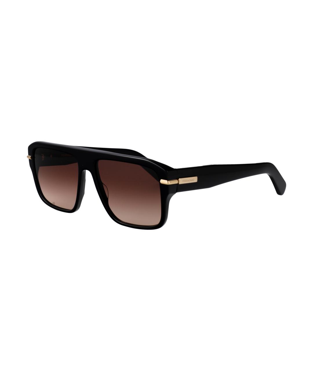 FERRAGAMO Черные солнцезащитные очки, фото 1