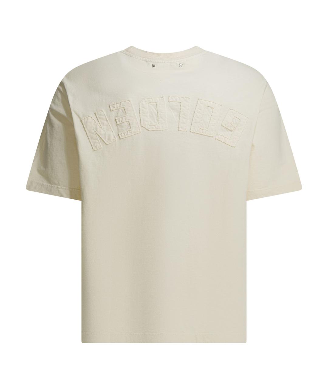 GOLDEN GOOSE Белая хлопковая футболка, фото 2