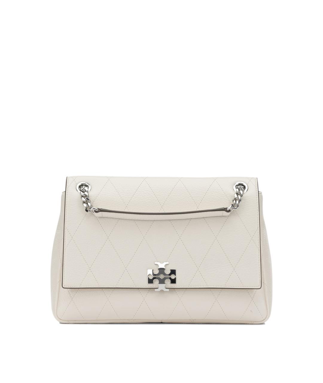 TORY BURCH Белая кожаная сумка через плечо, фото 1
