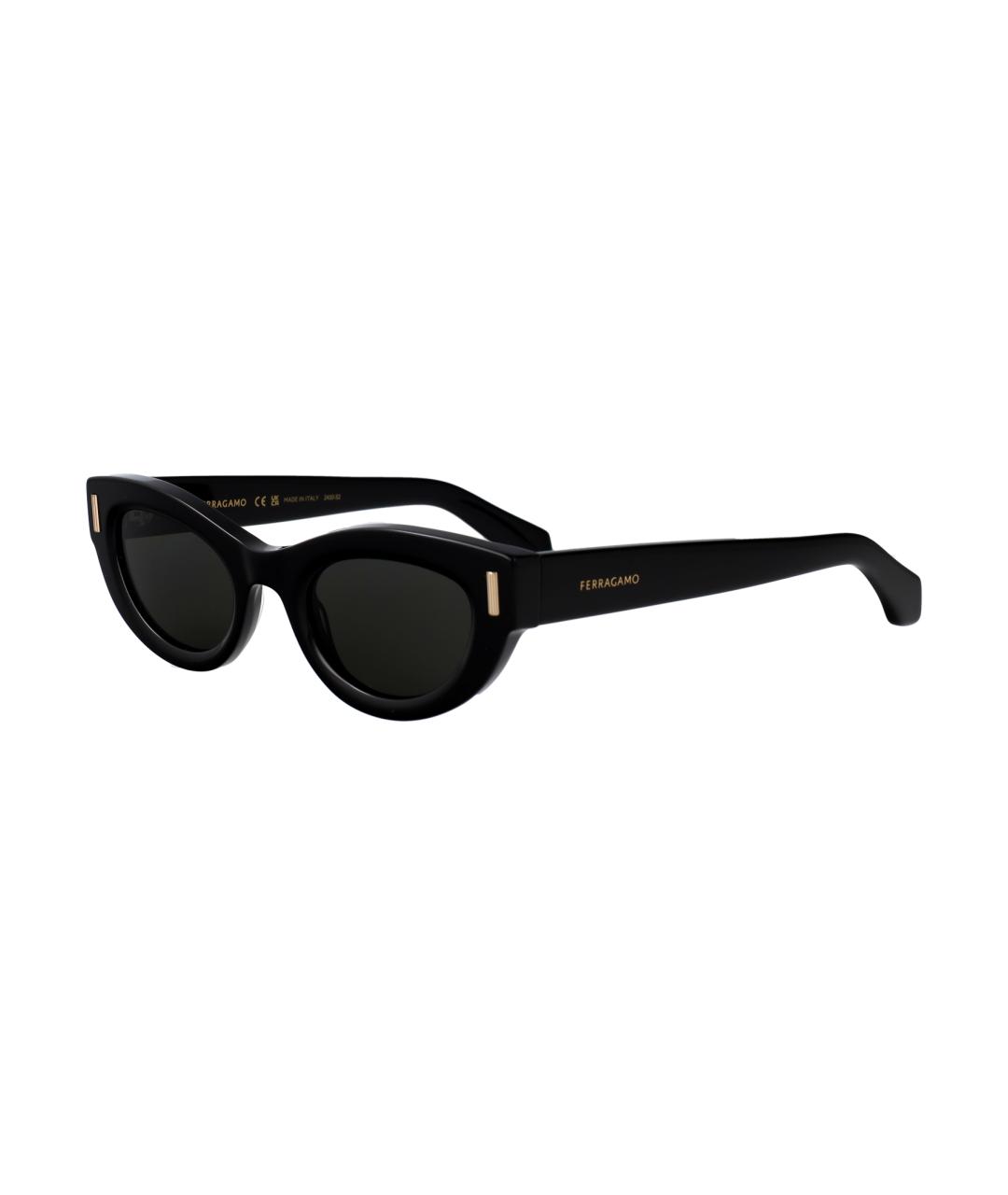 FERRAGAMO Черные солнцезащитные очки, фото 1