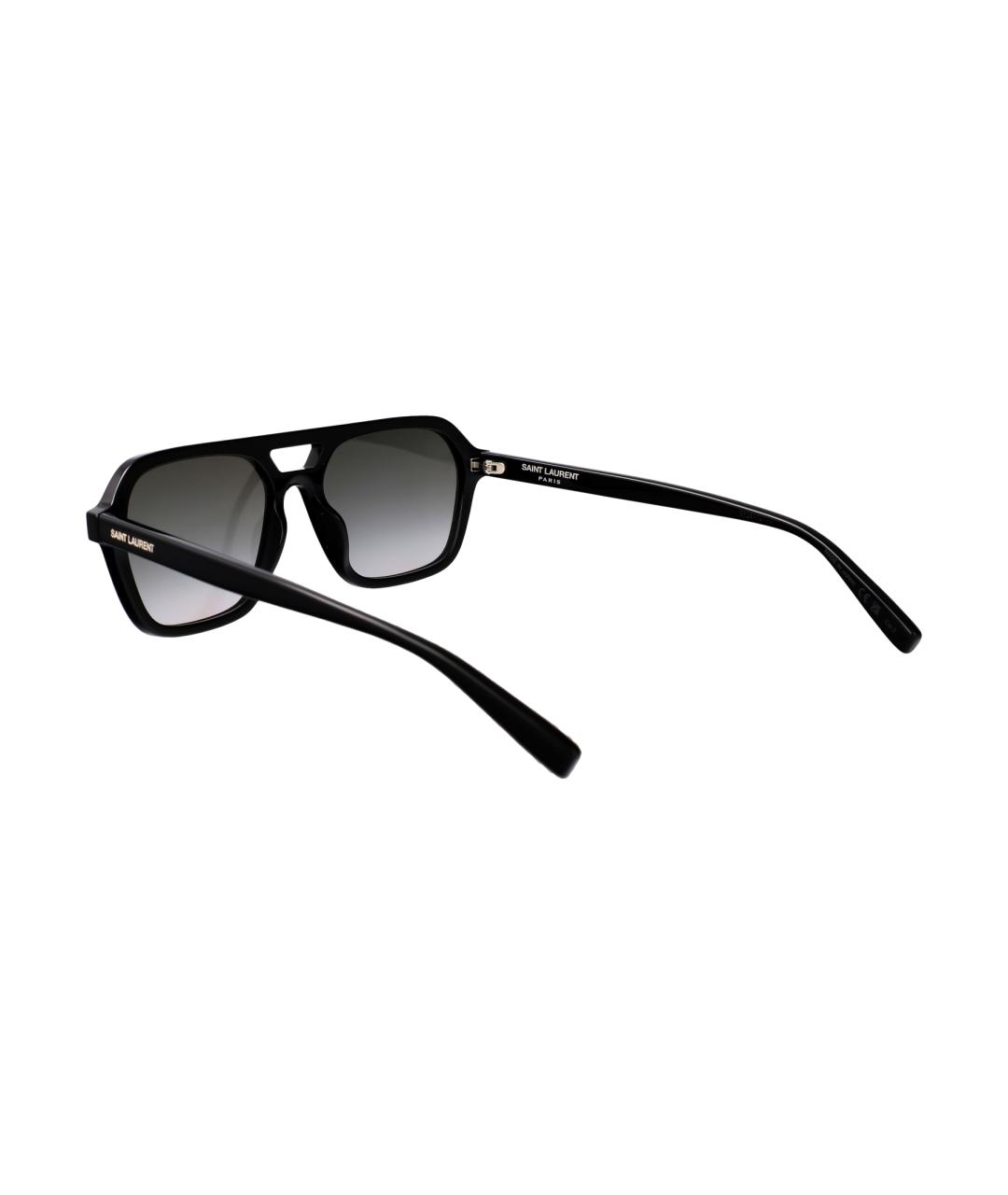 SAINT LAURENT Черные пластиковые солнцезащитные очки, фото 4