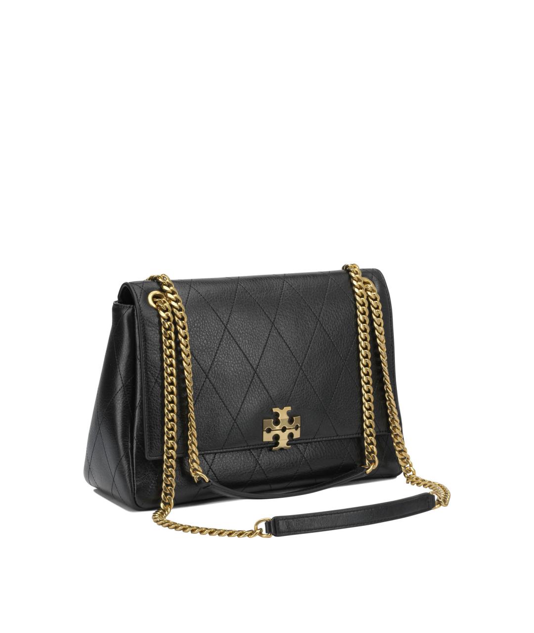TORY BURCH Черная кожаная сумка через плечо, фото 2