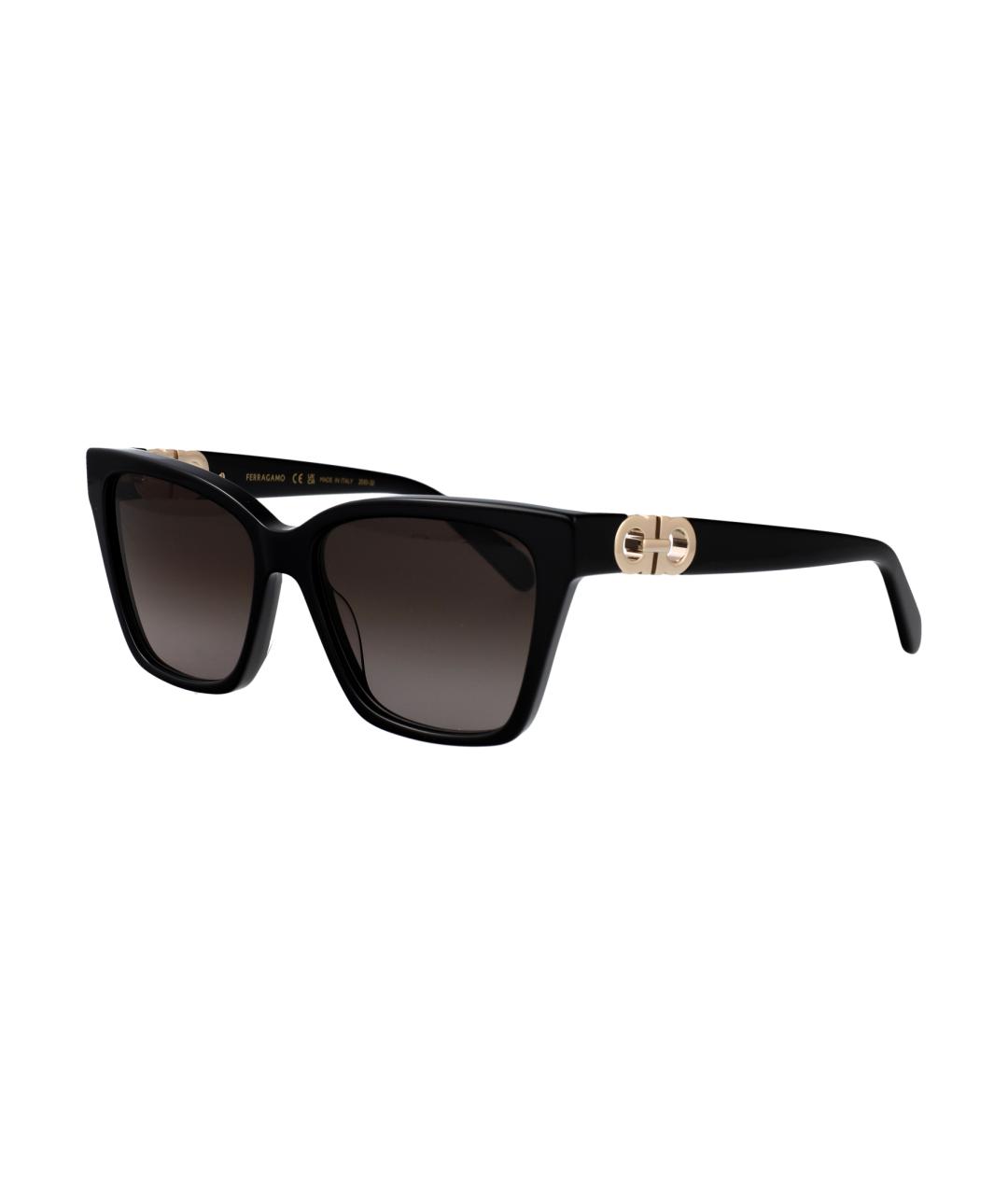 FERRAGAMO Черные солнцезащитные очки, фото 1