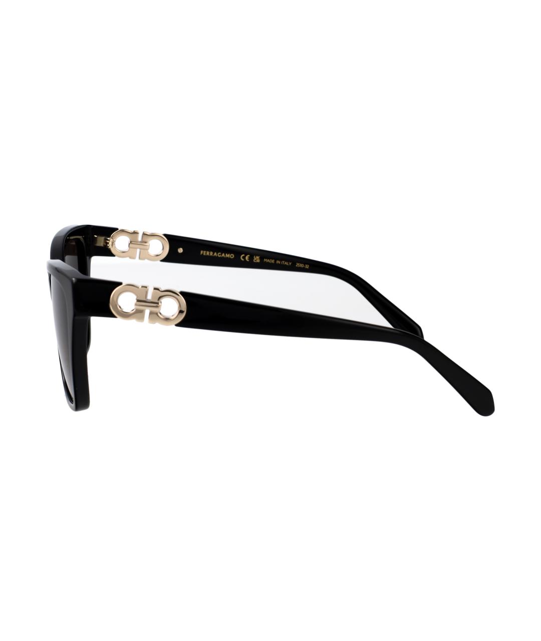 FERRAGAMO Черные солнцезащитные очки, фото 3