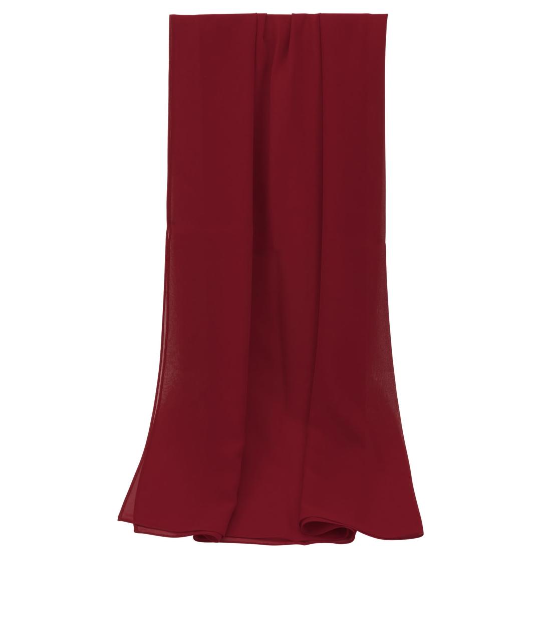 MAX MARA Красный шелковый шарф, фото 3
