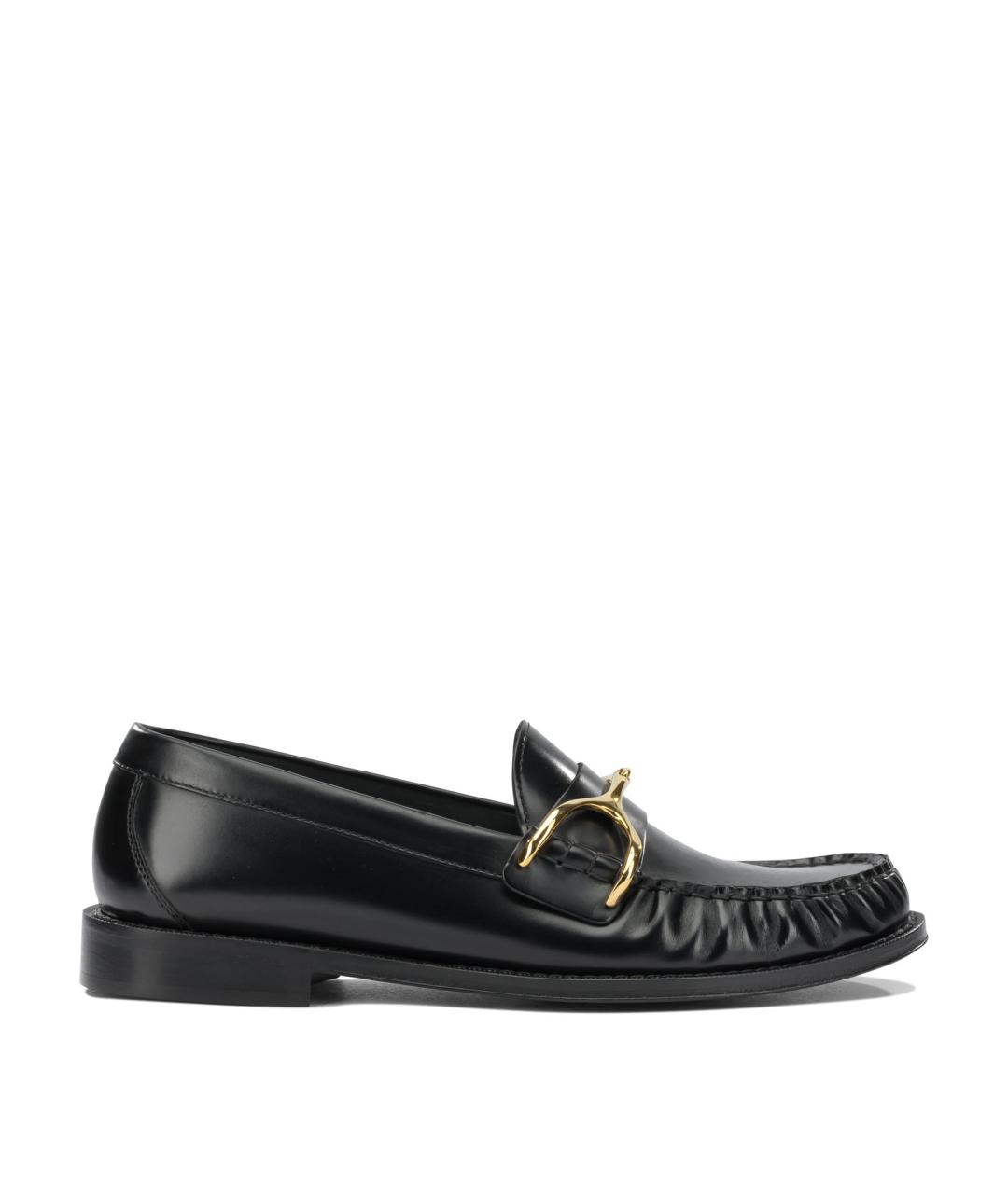 ALEXANDER MCQUEEN Черные кожаные лоферы, фото 1
