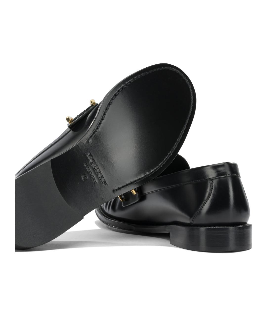 ALEXANDER MCQUEEN Черные кожаные лоферы, фото 5