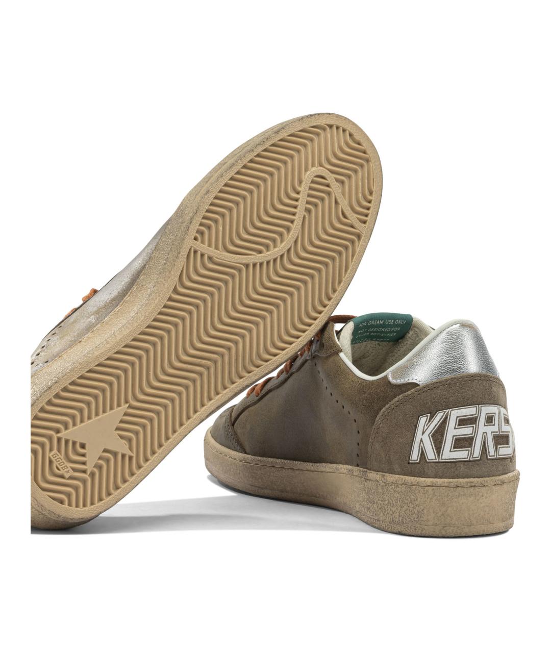 GOLDEN GOOSE Коричневые замшевые низкие кроссовки / кеды, фото 5