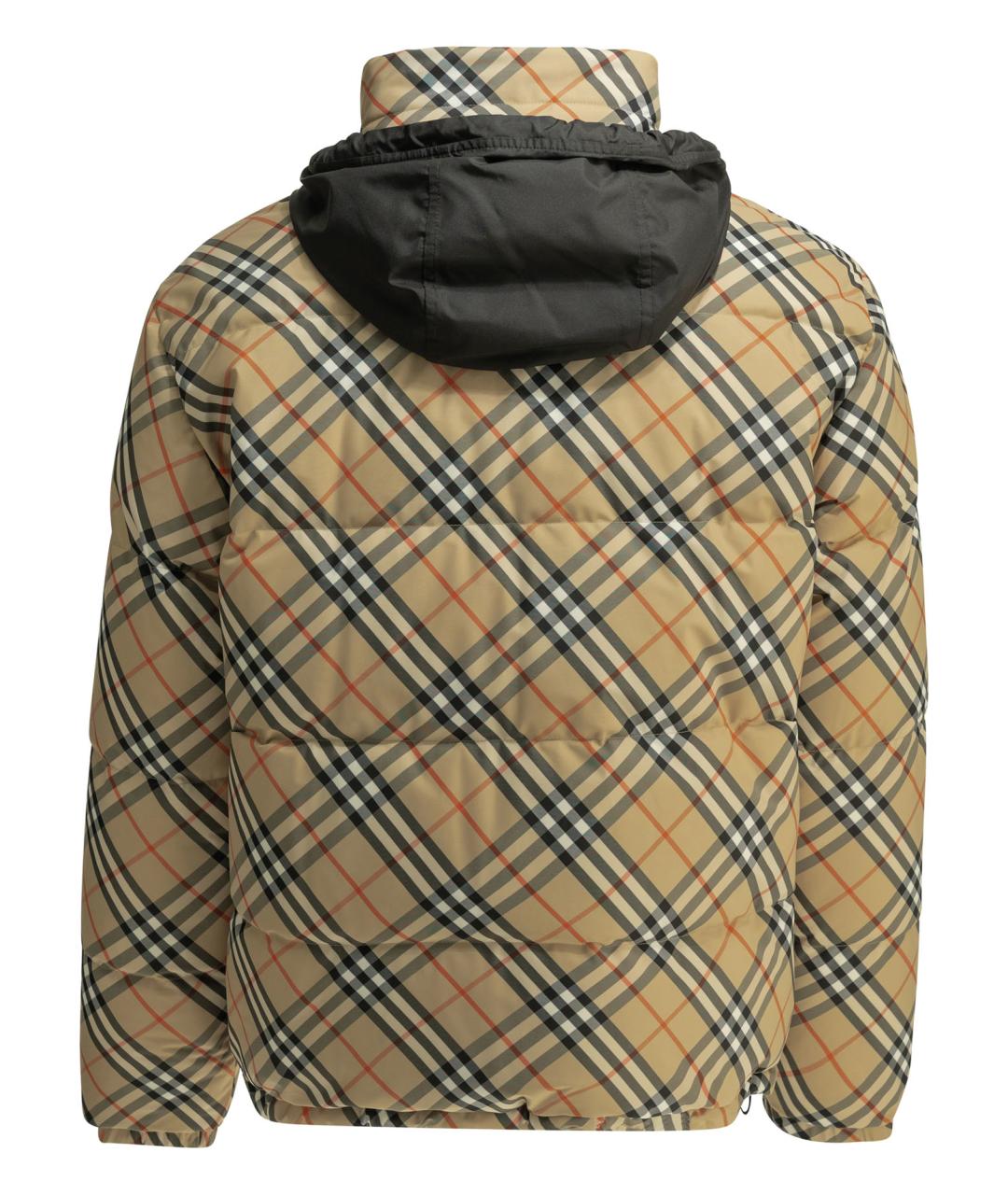BURBERRY Бежевый полиэстеровый пуховик, фото 3