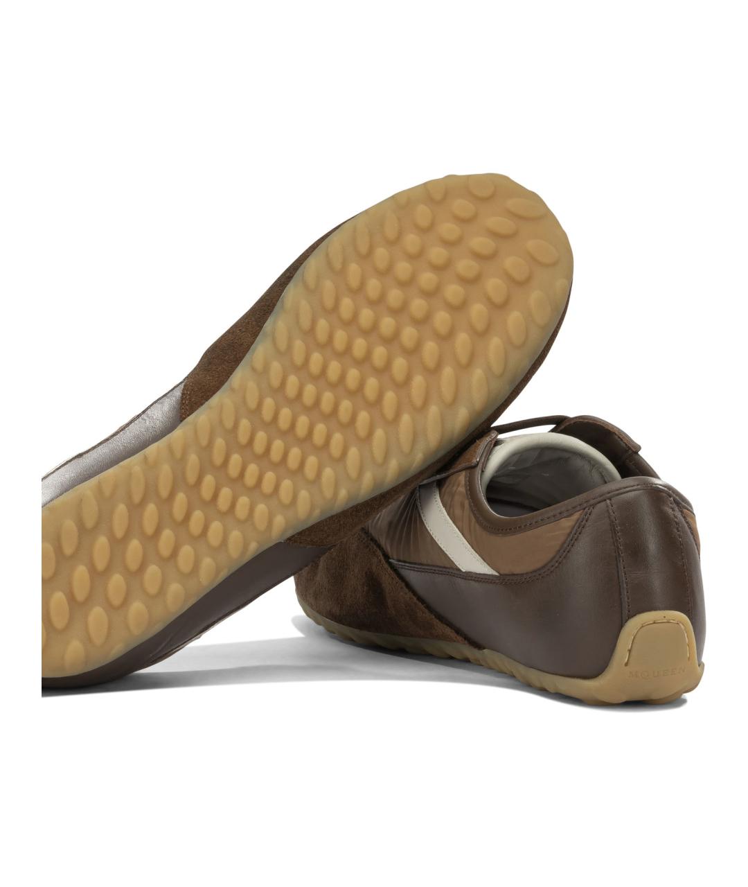ALEXANDER MCQUEEN Коричневые синтетические низкие кроссовки / кеды, фото 5