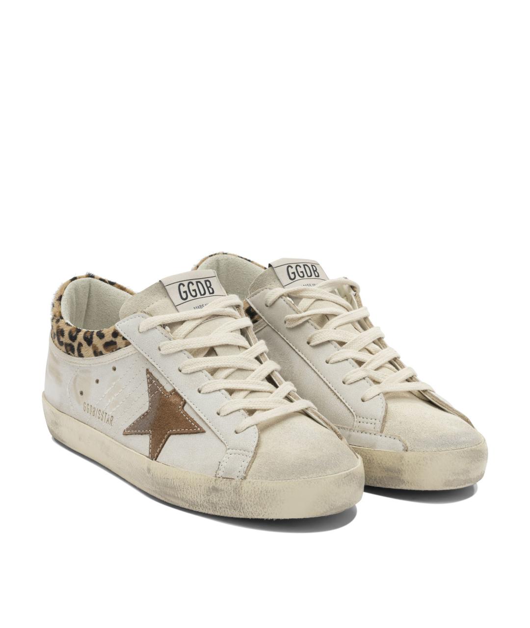 GOLDEN GOOSE Белые кожаные кроссовки, фото 2