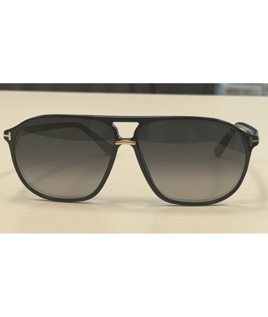 TOM FORD Черные пластиковые солнцезащитные очки, фото 5