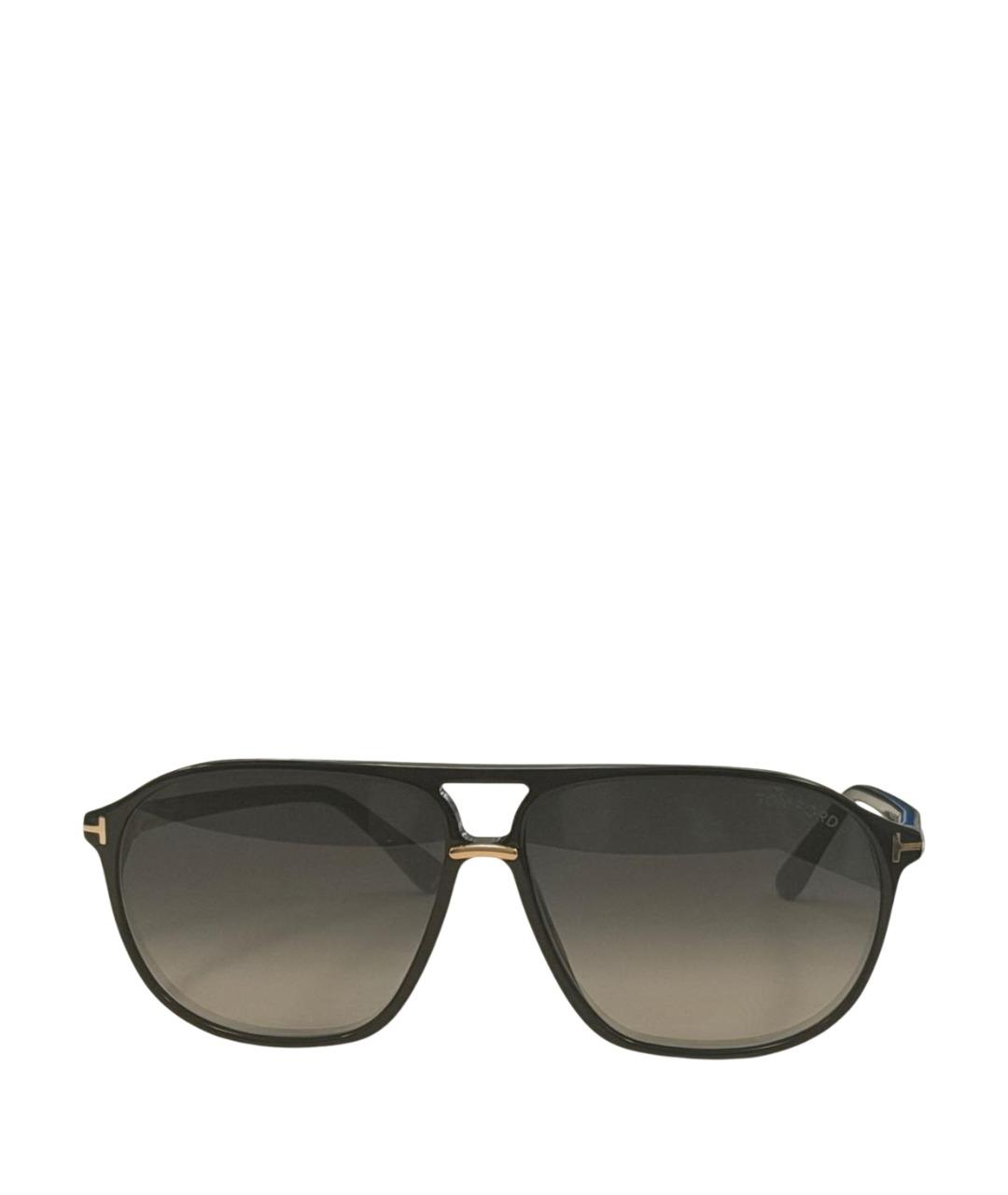 TOM FORD Черные пластиковые солнцезащитные очки, фото 1