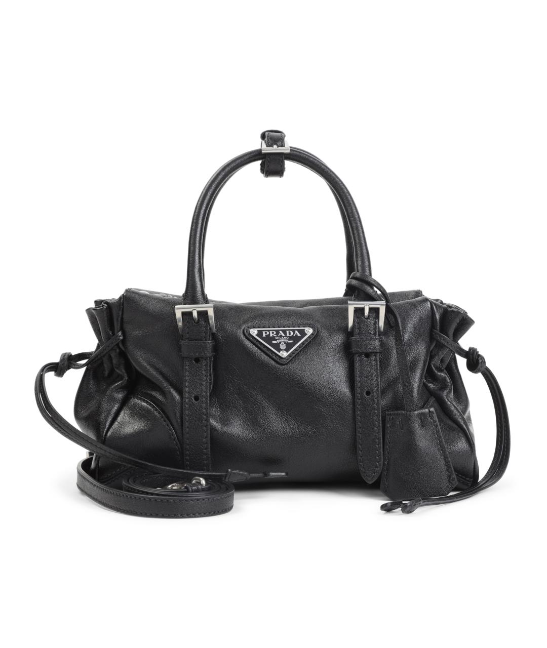 PRADA Черная кожаная сумка тоут, фото 1