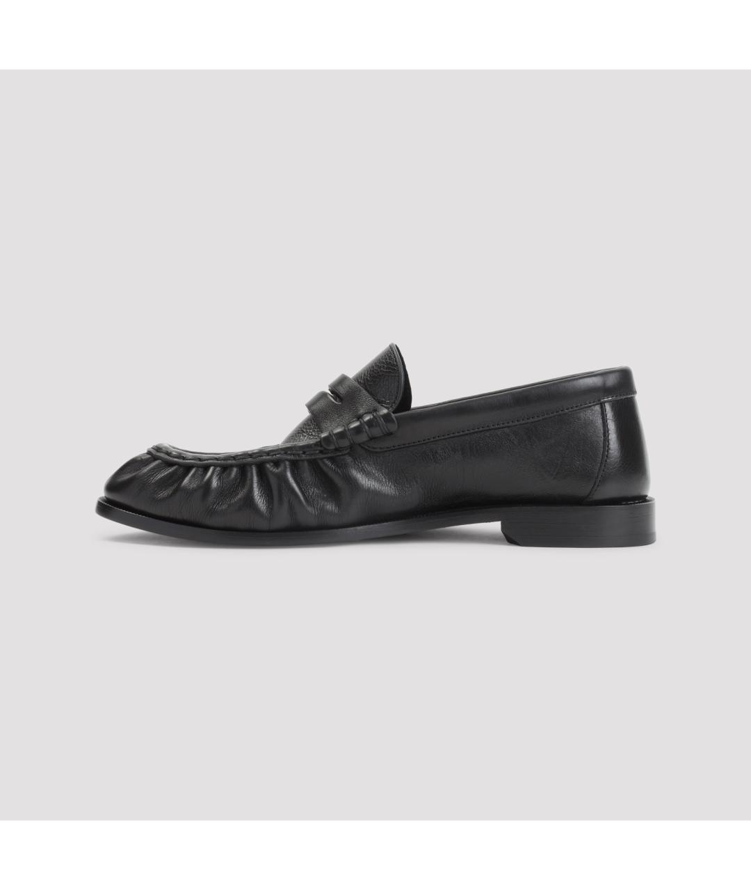 SAINT LAURENT Черные кожаные лоферы, фото 3
