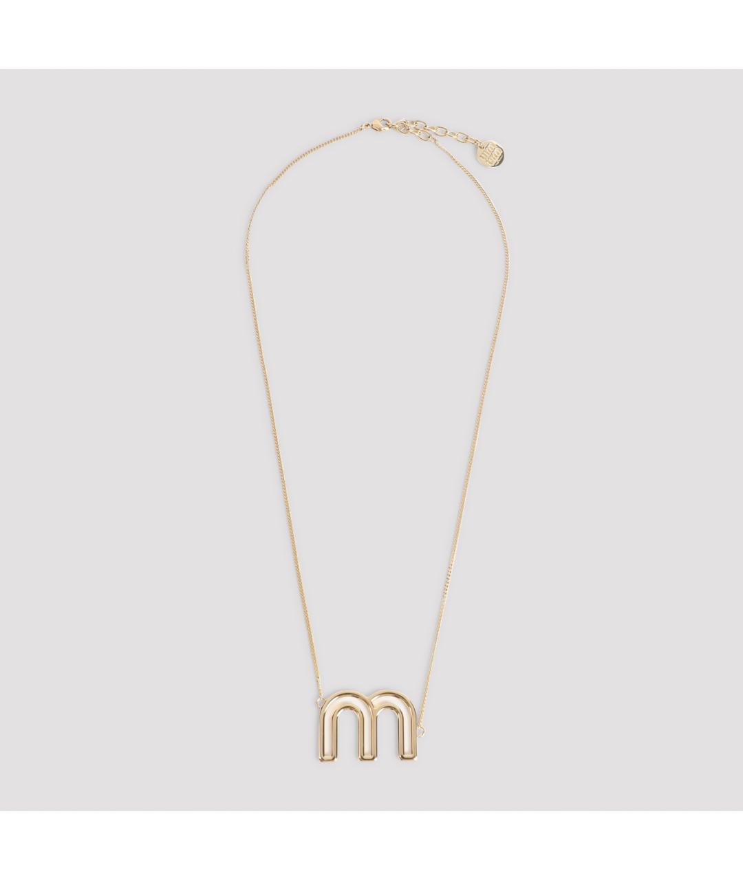 MIU MIU Золотая металлическая подвеска, фото 2