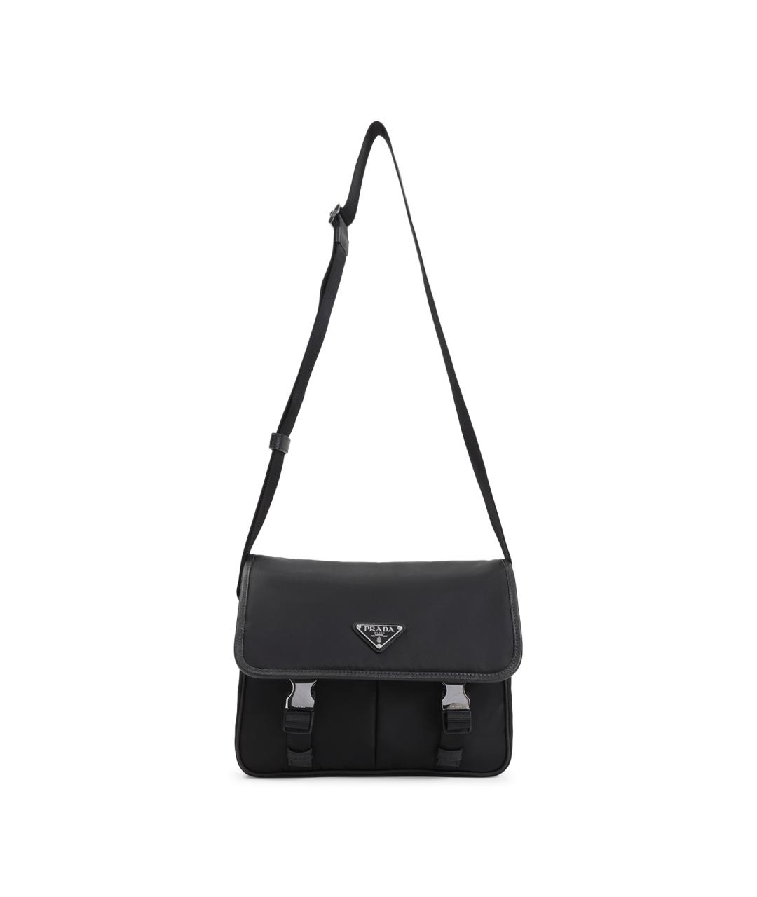PRADA Черная синтетическая сумка через плечо, фото 1