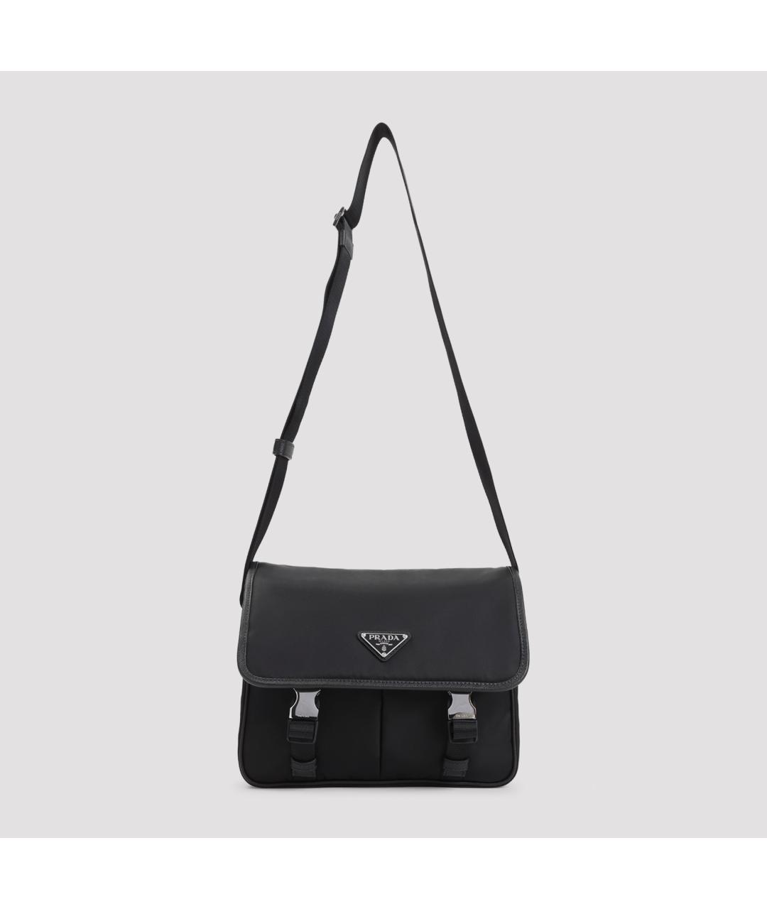 PRADA Черная синтетическая сумка через плечо, фото 2