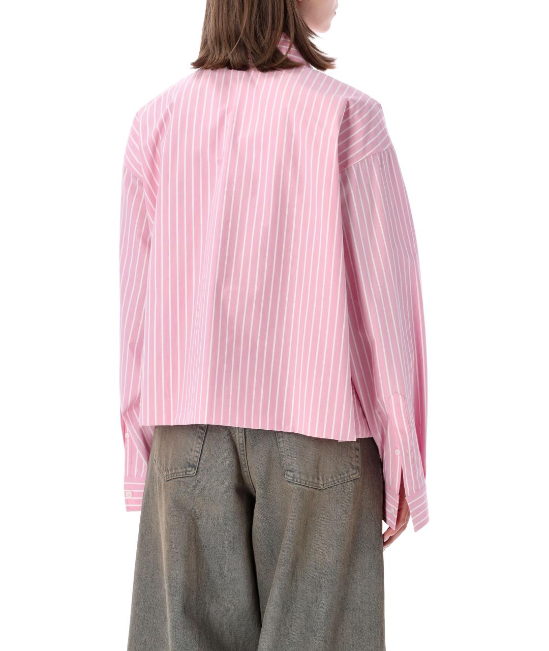 BALENCIAGA Розовая хлопковая рубашка, фото 2