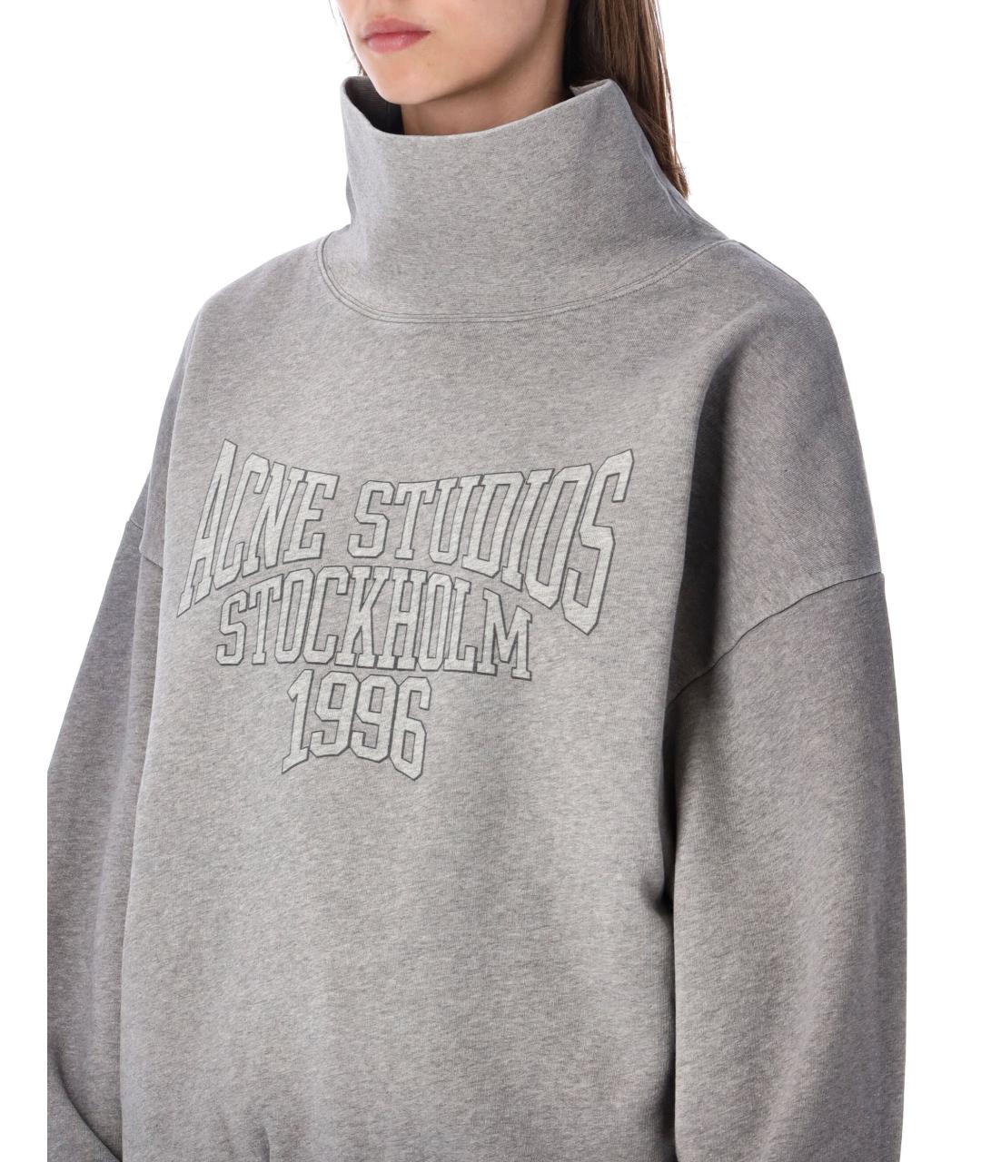ACNE STUDIOS Серый хлопковый джемпер / свитер, фото 3