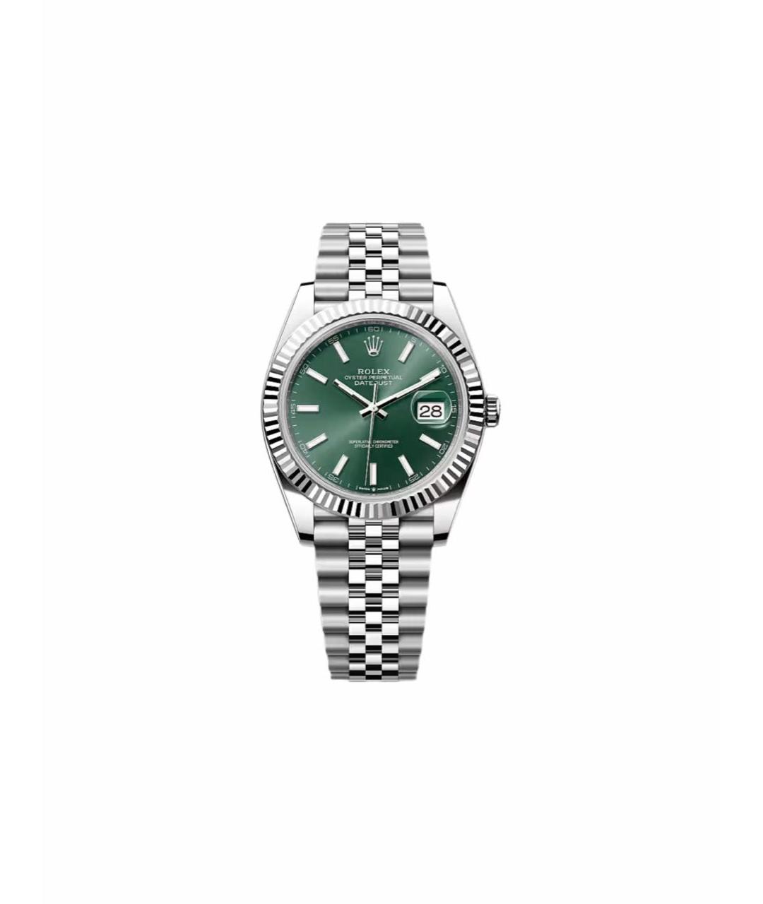 ROLEX Зеленые часы из белого золота, фото 1