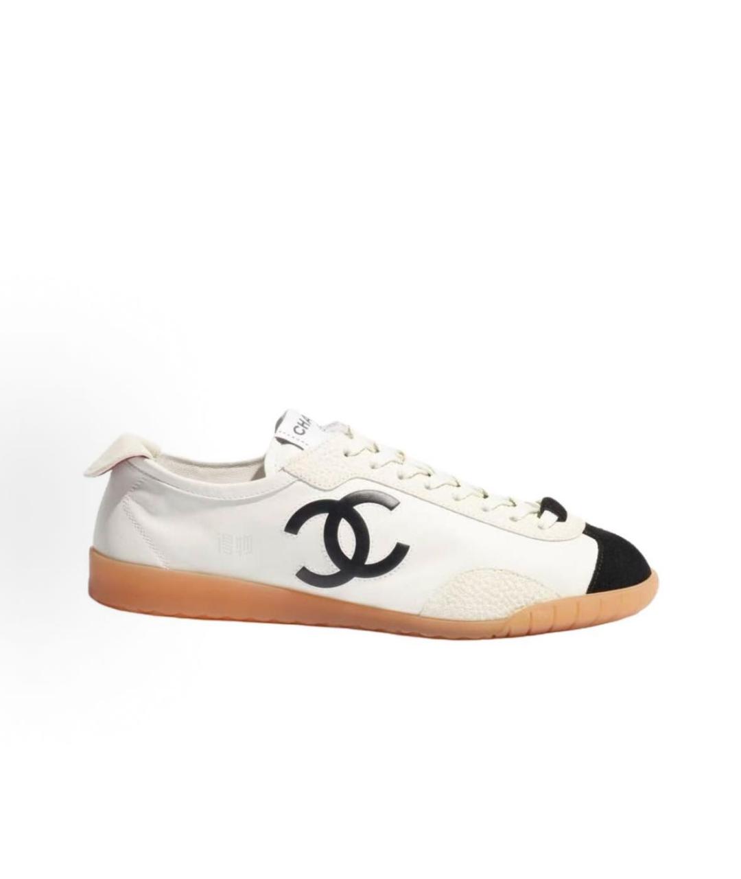 CHANEL Белые кожаные кеды, фото 4