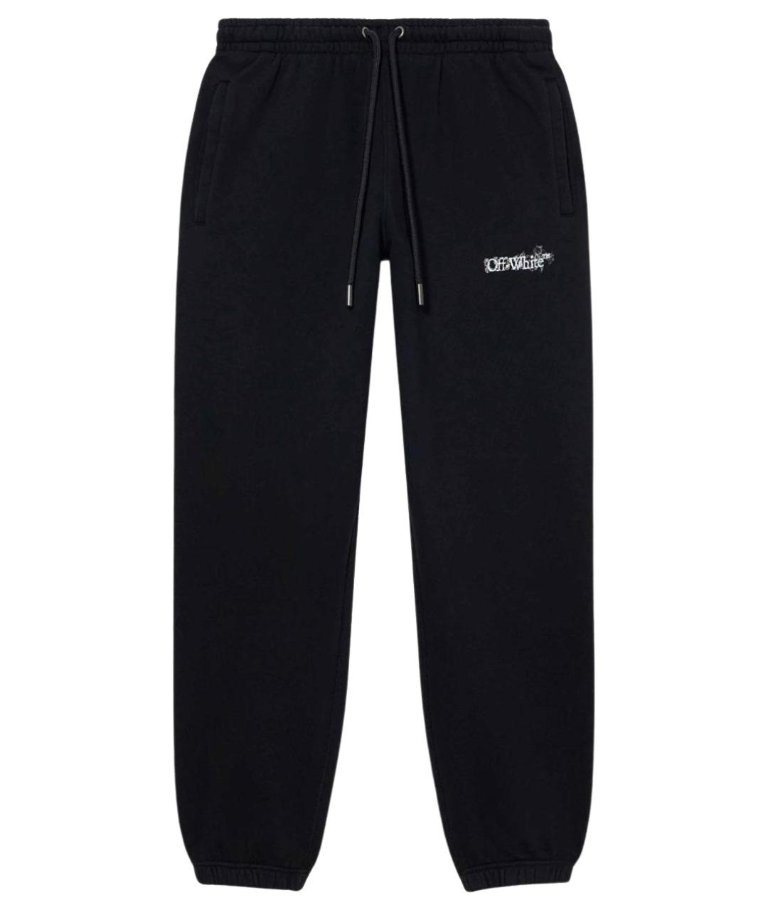 OFF-WHITE Черные хлопковые повседневные брюки, фото 1