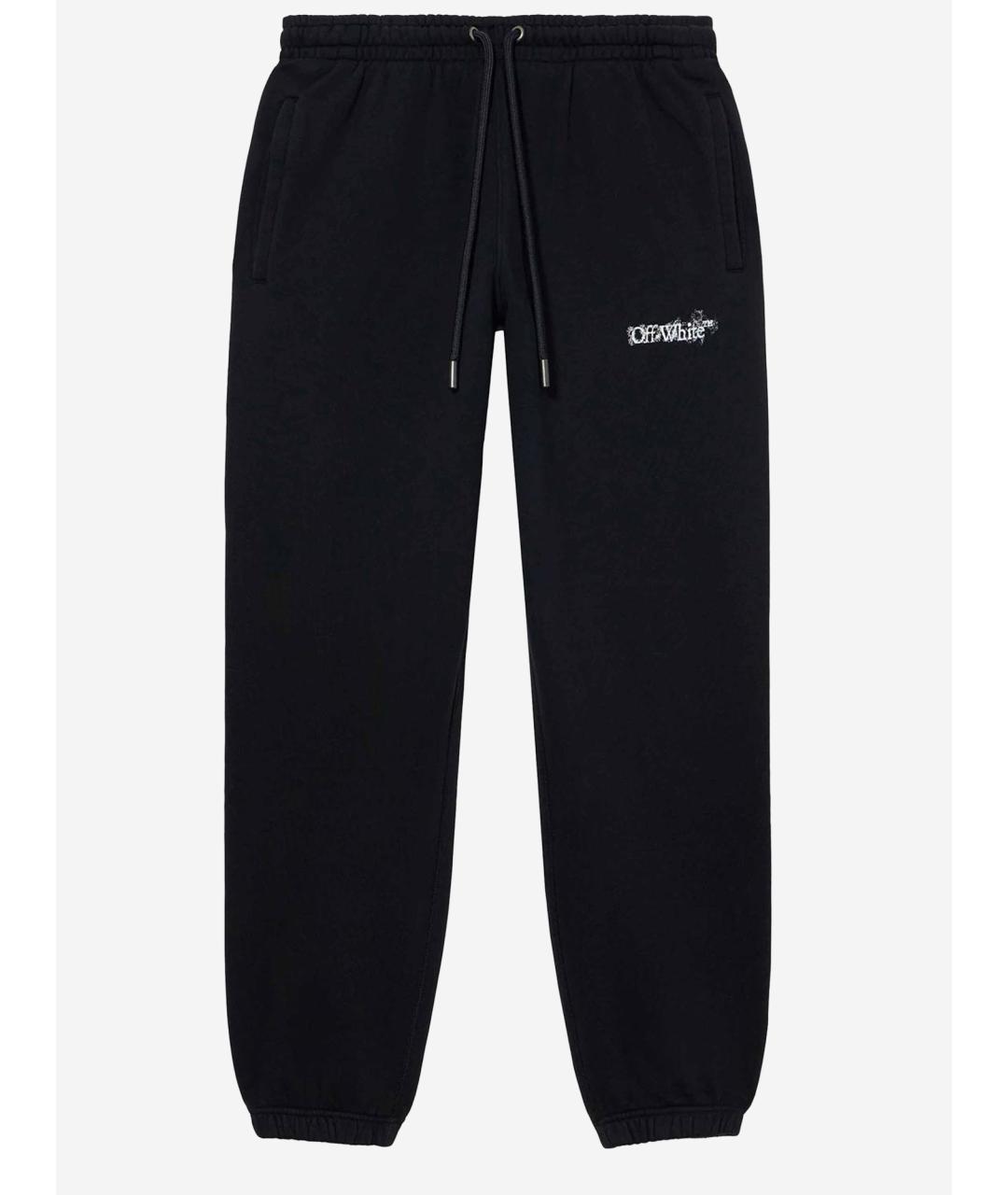 OFF-WHITE Черные хлопковые повседневные брюки, фото 4