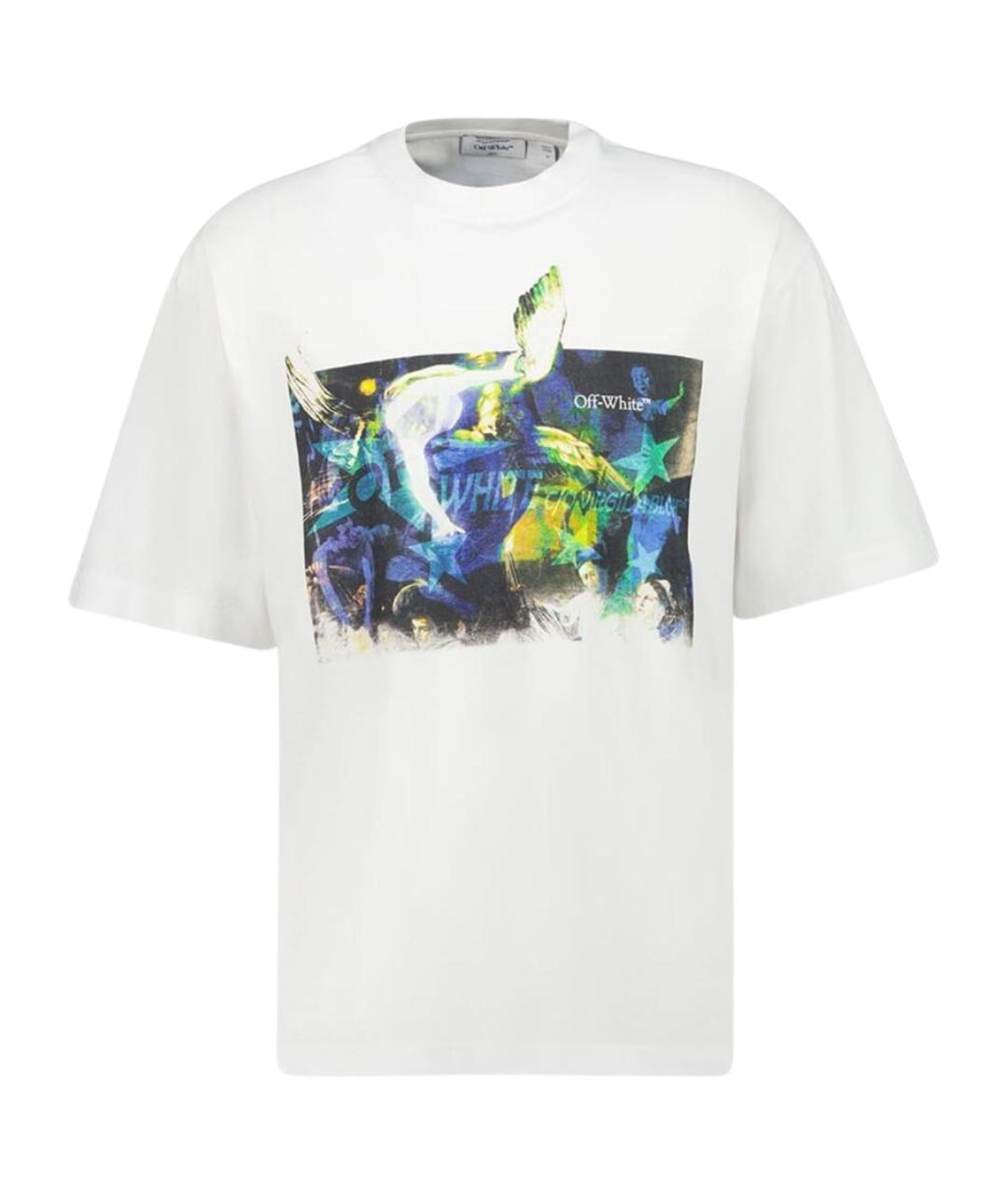 OFF-WHITE Белая хлопковая футболка, фото 1