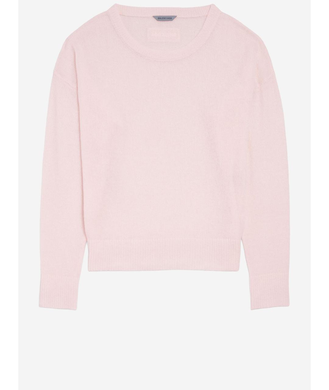 BALENCIAGA Розовый кашемировый джемпер / свитер, фото 4