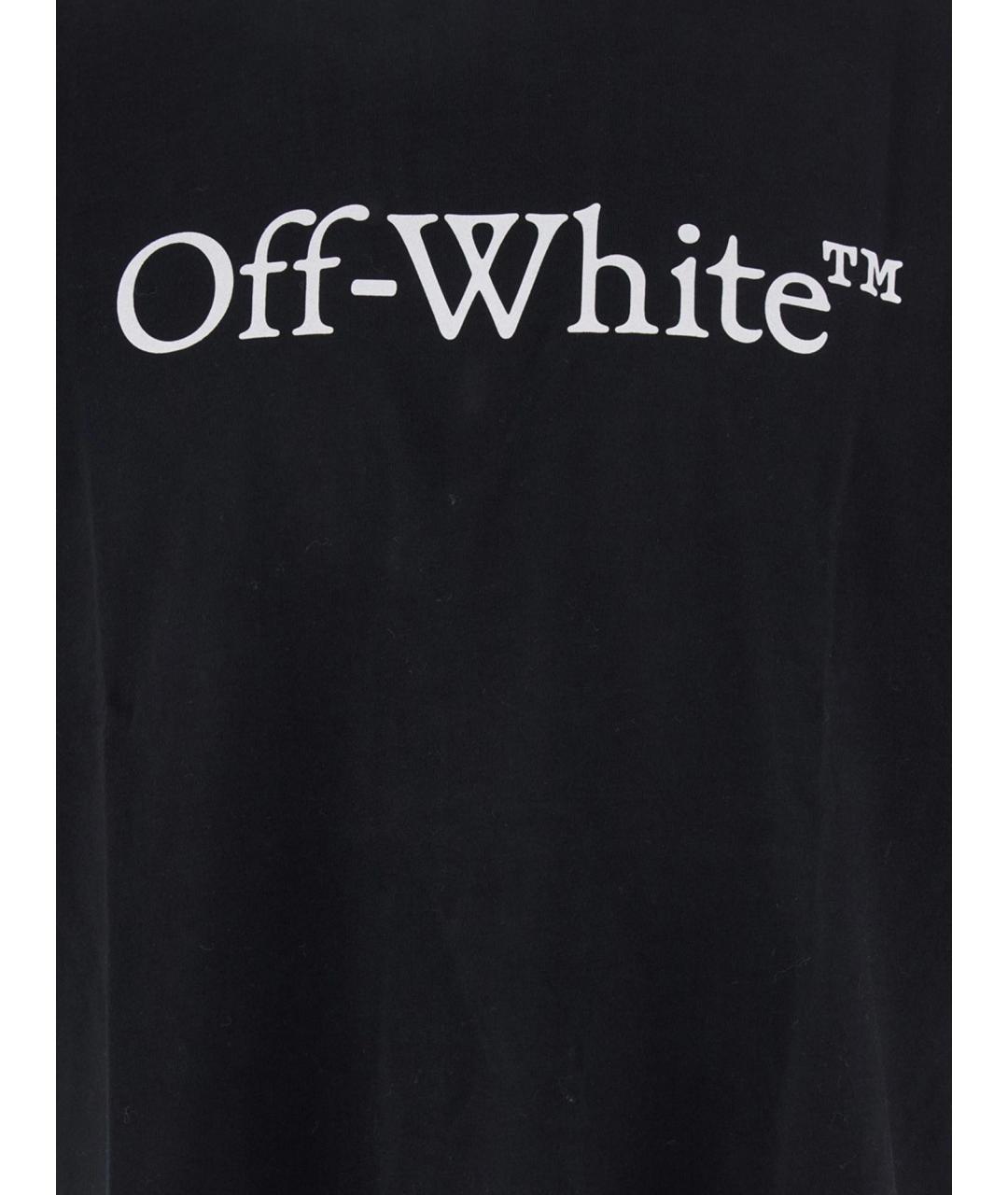 OFF-WHITE Черная хлопковая футболка, фото 3