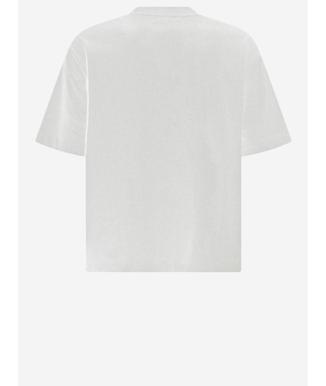 OFF-WHITE Белая хлопковая футболка, фото 2
