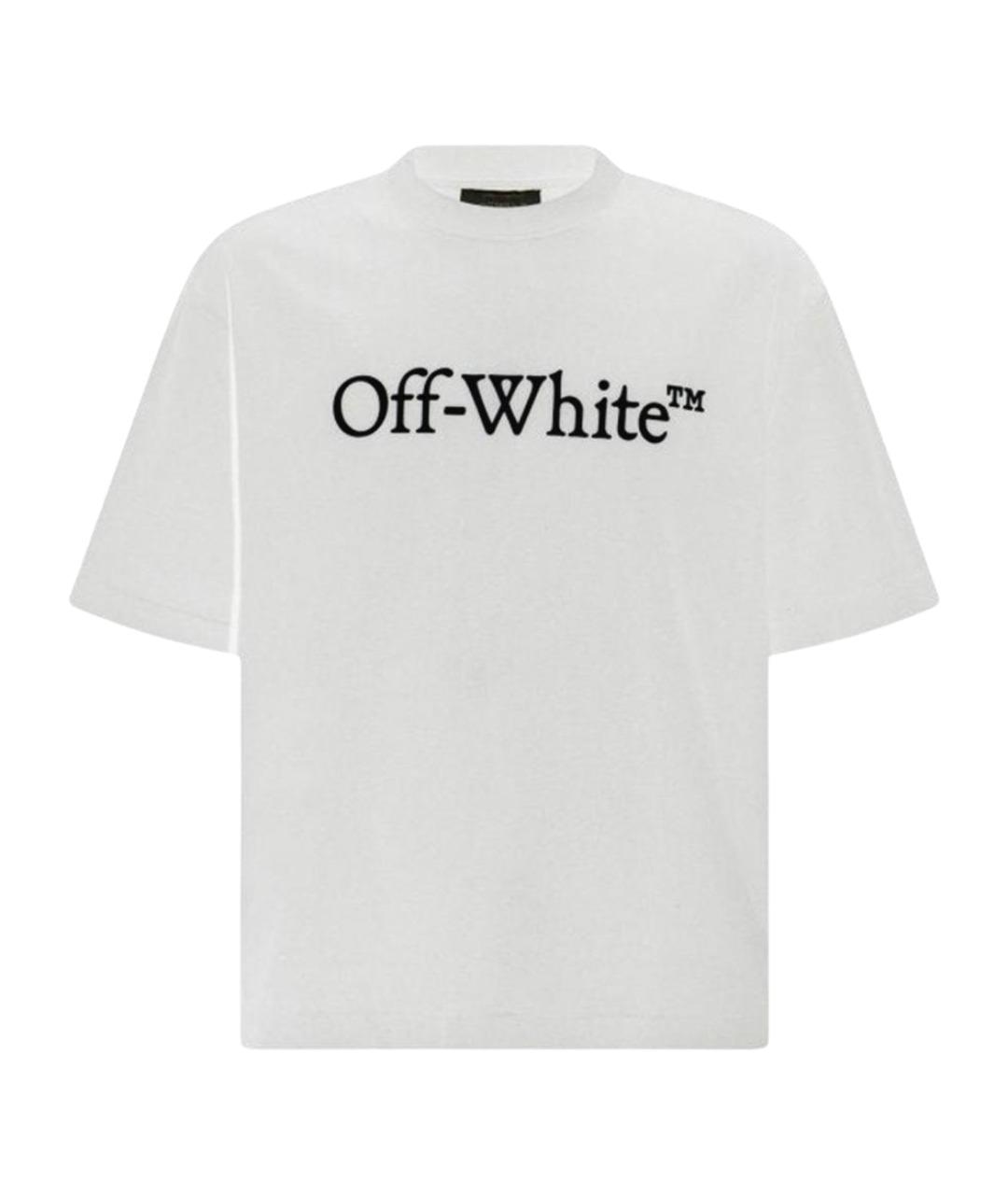 OFF-WHITE Белая хлопковая футболка, фото 1