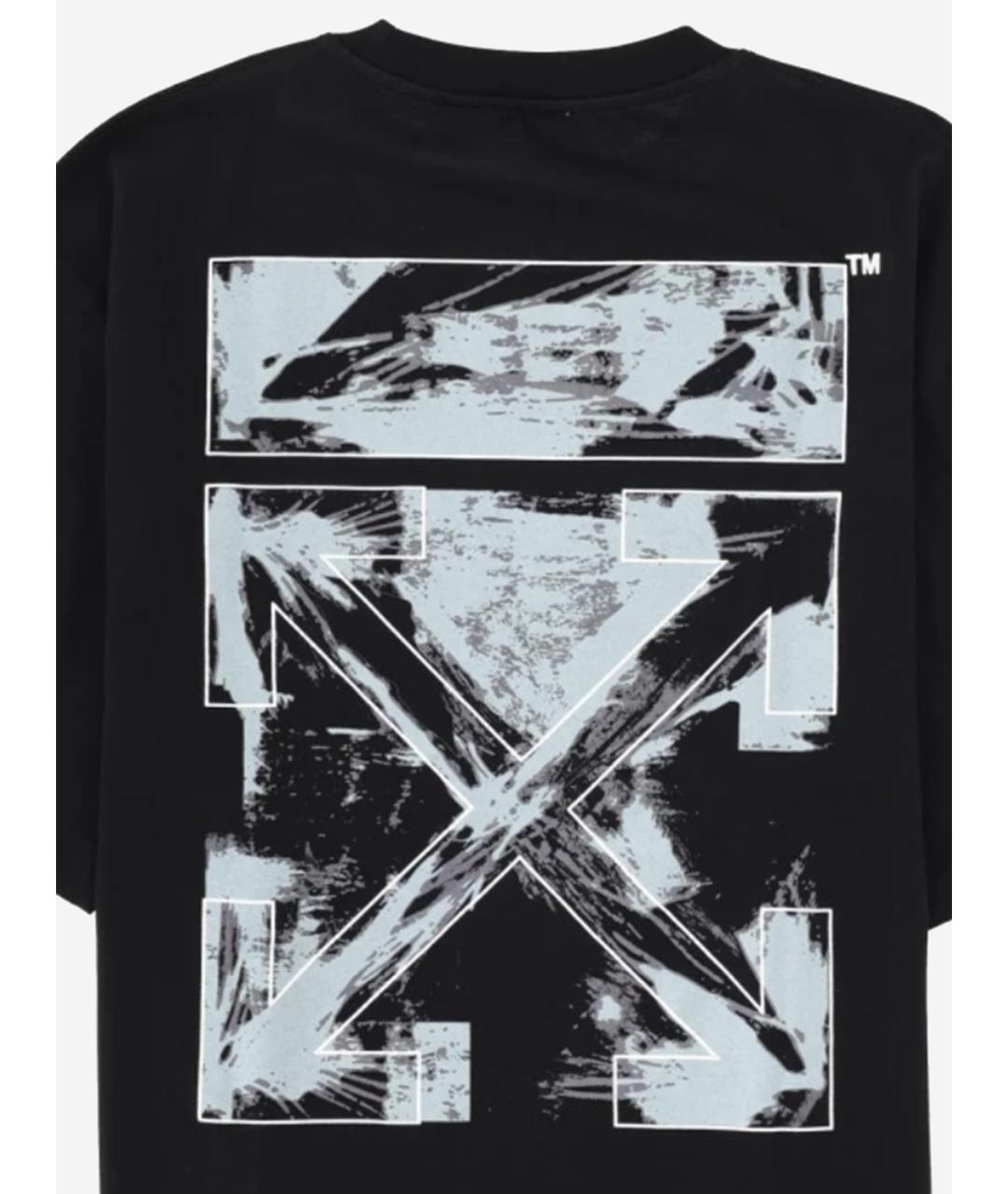 OFF-WHITE Черная хлопковая футболка, фото 3