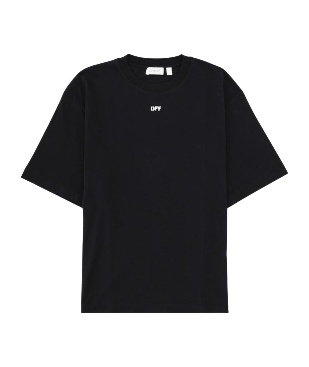 OFF-WHITE Черная хлопковая футболка, фото 1