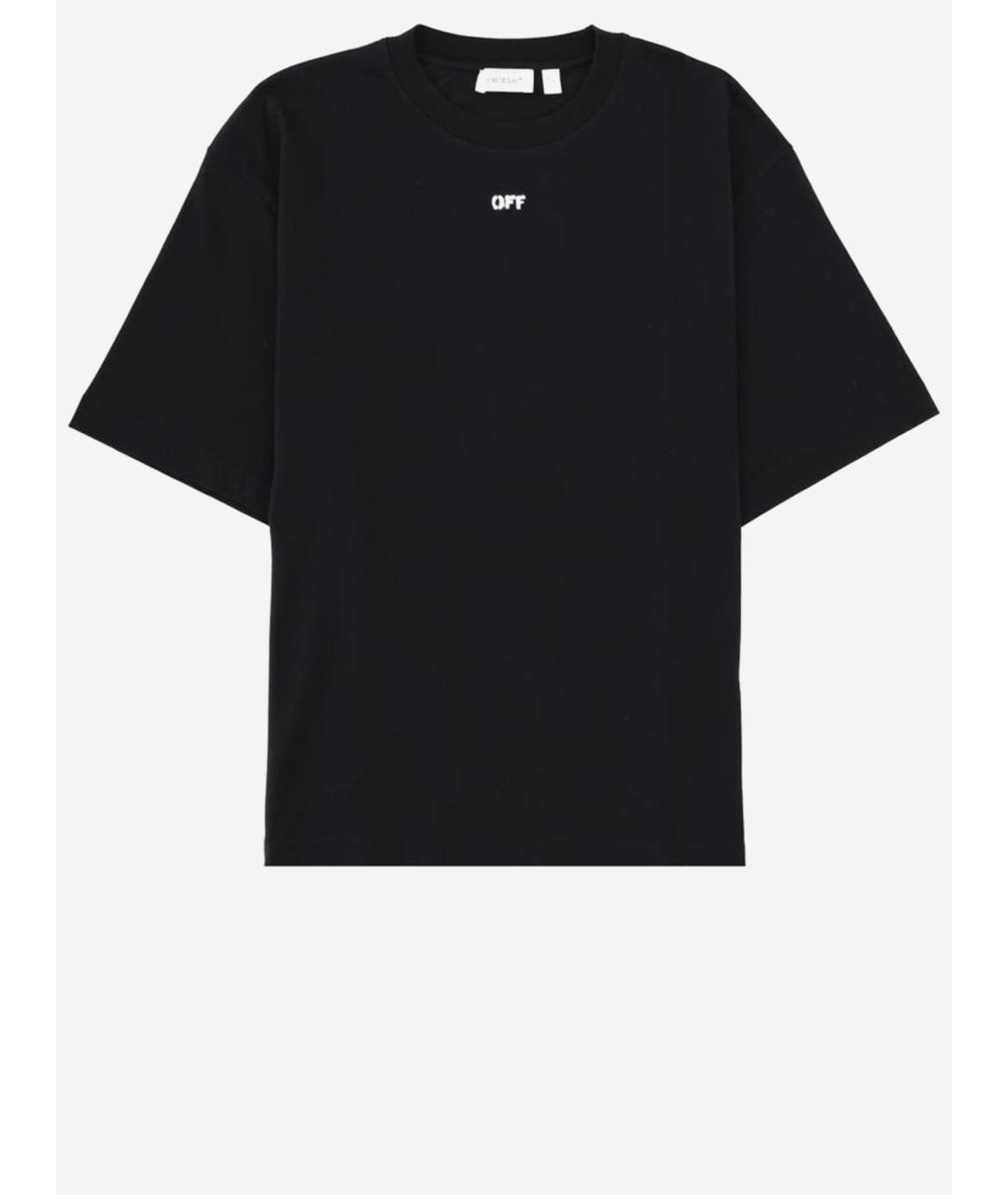OFF-WHITE Черная хлопковая футболка, фото 4