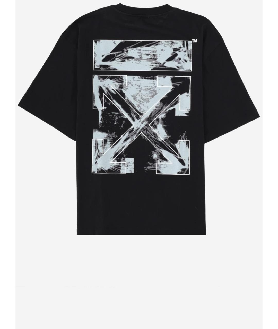 OFF-WHITE Черная хлопковая футболка, фото 2