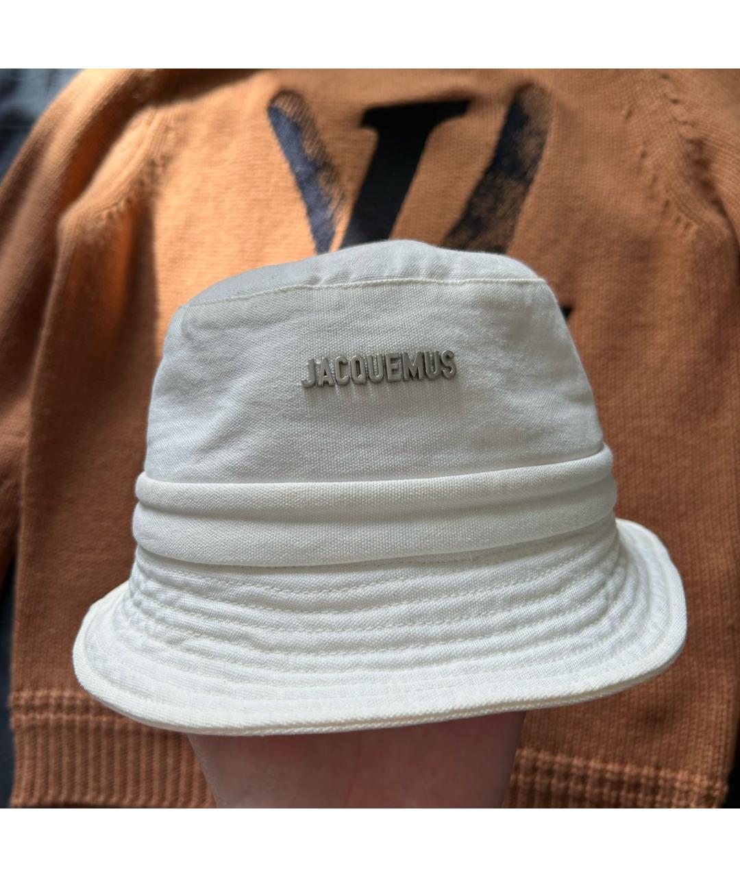 JACQUEMUS Бежевая хлопковая панама, фото 6
