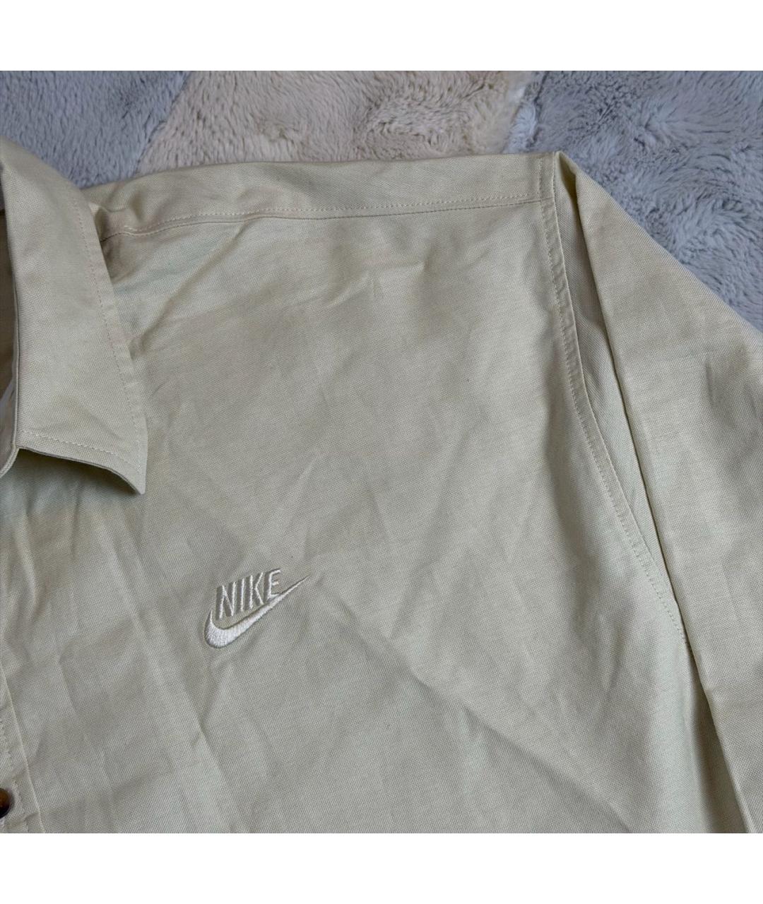 NIKE Бежевая хлопковая кэжуал рубашка, фото 4