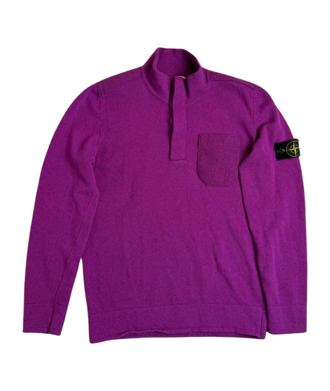 STONE ISLAND Фиолетовый шерстяной джемпер / свитер, фото 1
