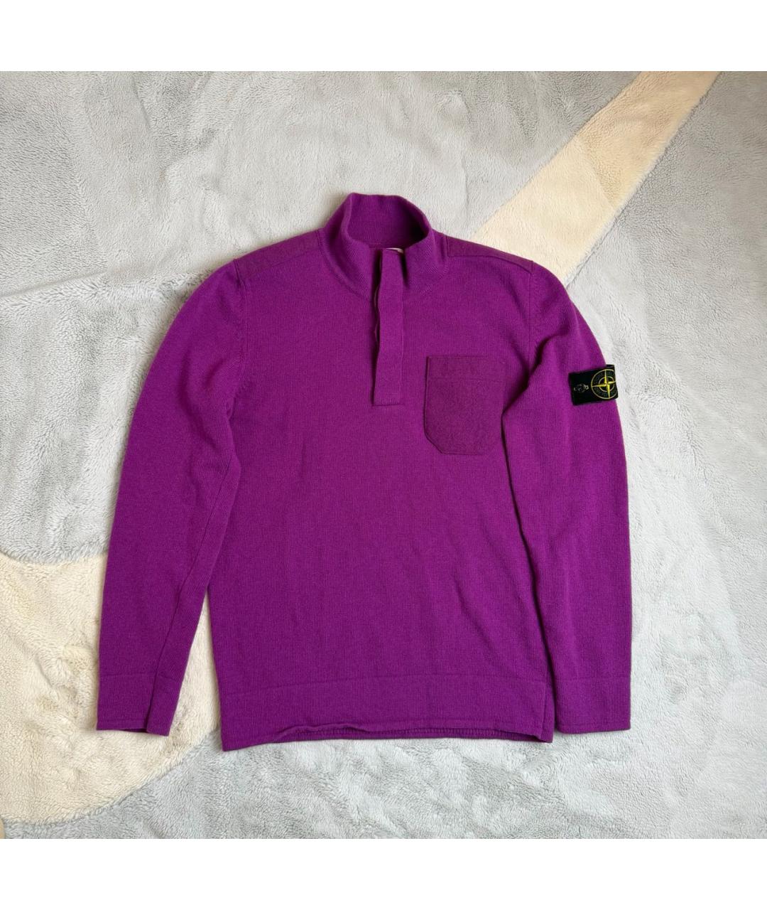 STONE ISLAND Фиолетовый шерстяной джемпер / свитер, фото 9