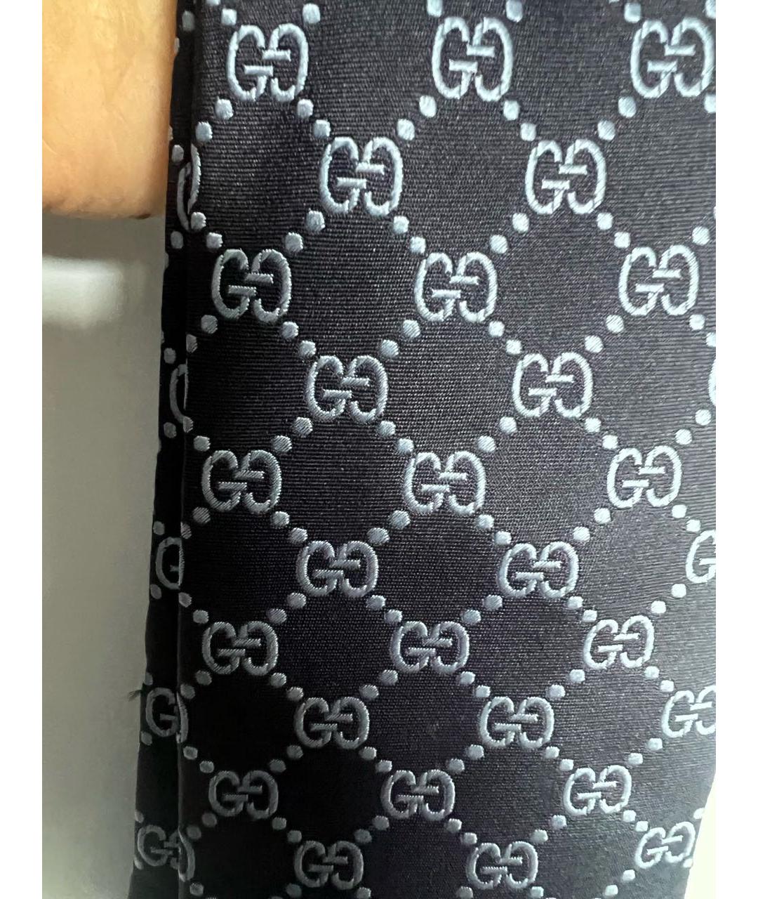 GUCCI Синий шелковый галстук, фото 2