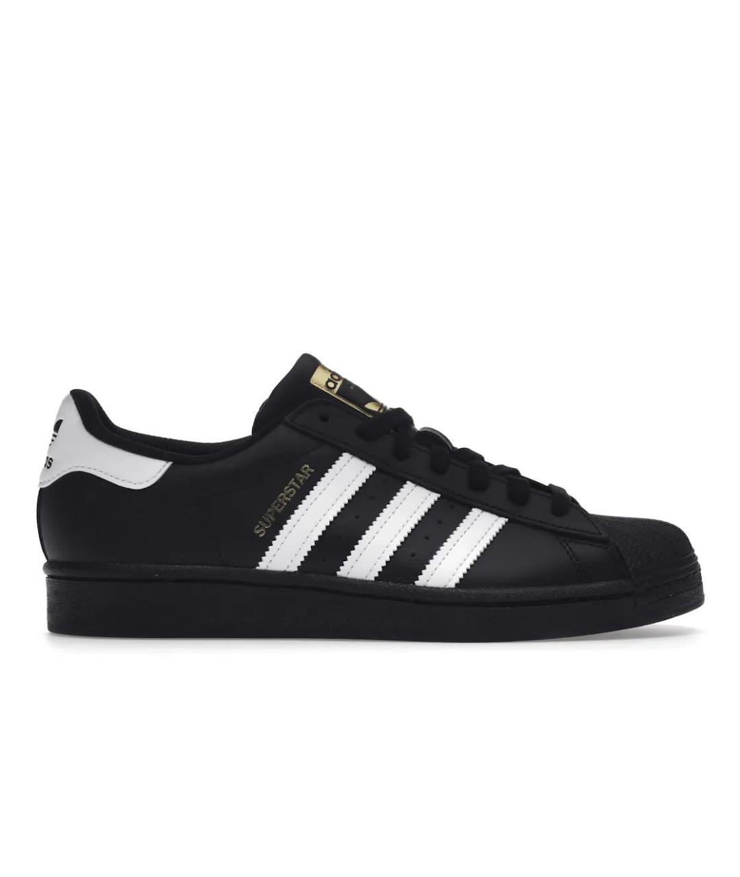 ADIDAS Черные кожаные низкие кроссовки / кеды, фото 9