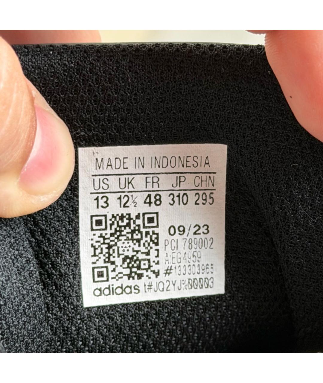 ADIDAS Черные кожаные низкие кроссовки / кеды, фото 8