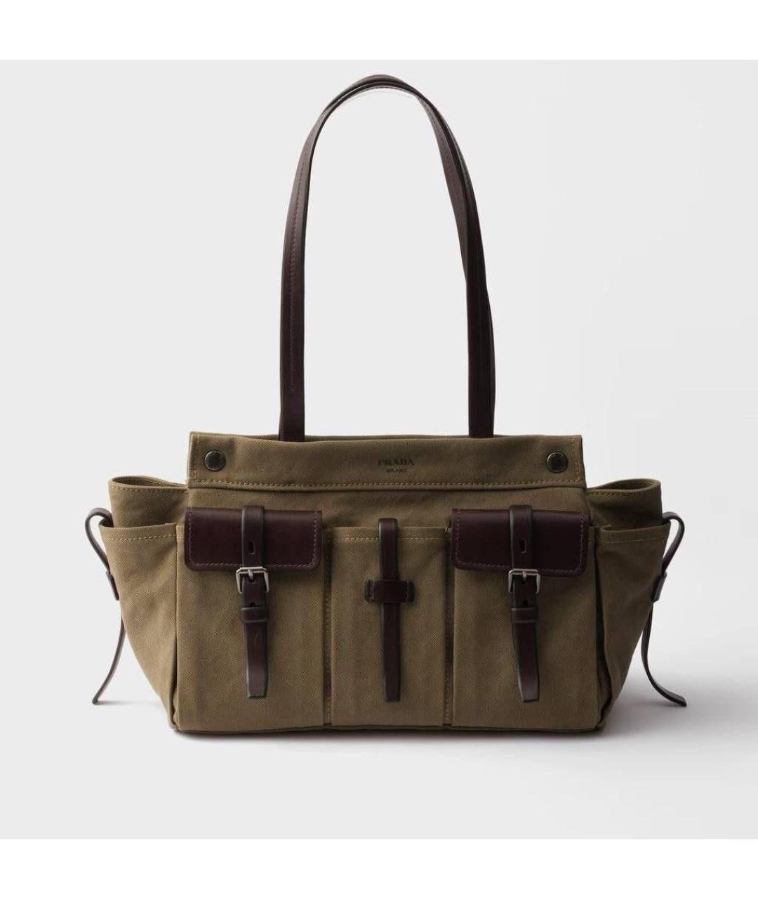 PRADA Хаки сумка тоут, фото 4